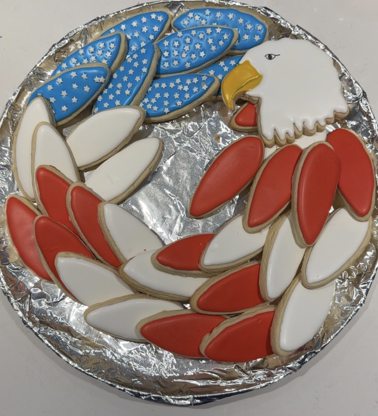 Patriotic eagle cookie arrangement